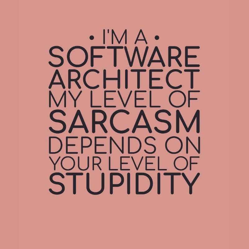 "Software Architect Sarcasm |Software Architektur"