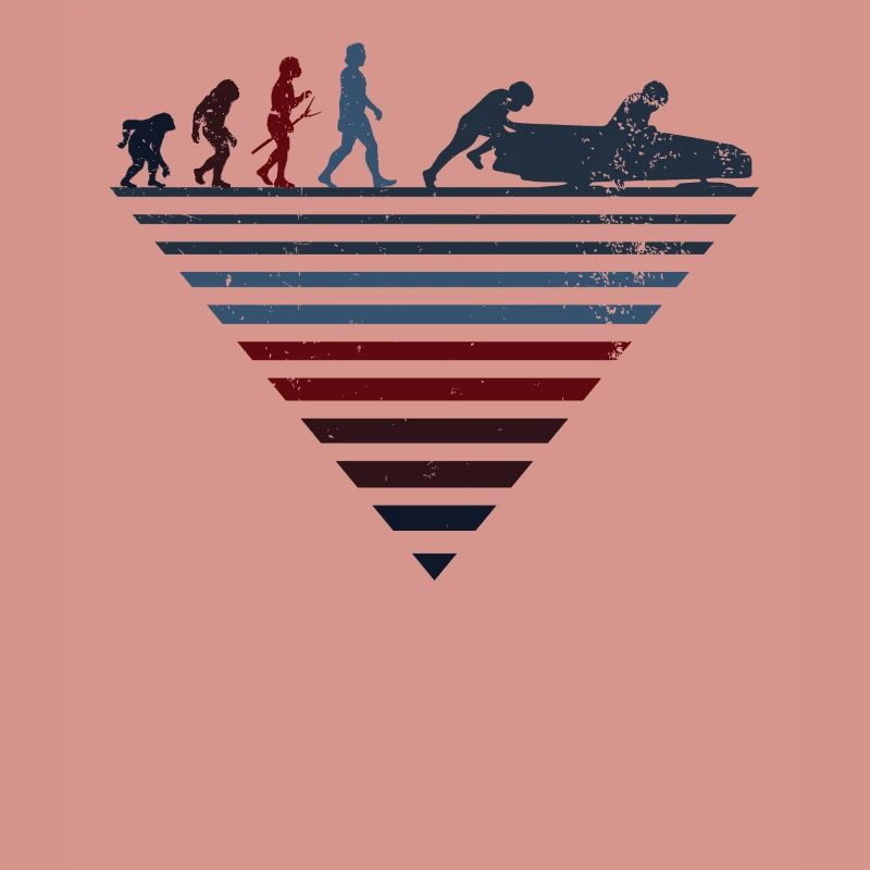Human Evolution - Vintage Bobsled