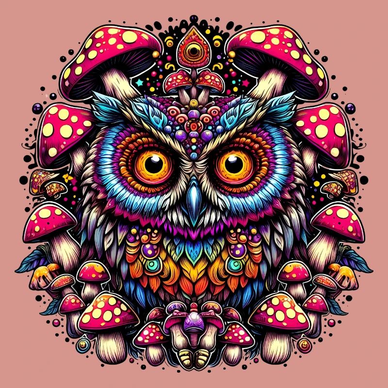 Psychedelische Eule