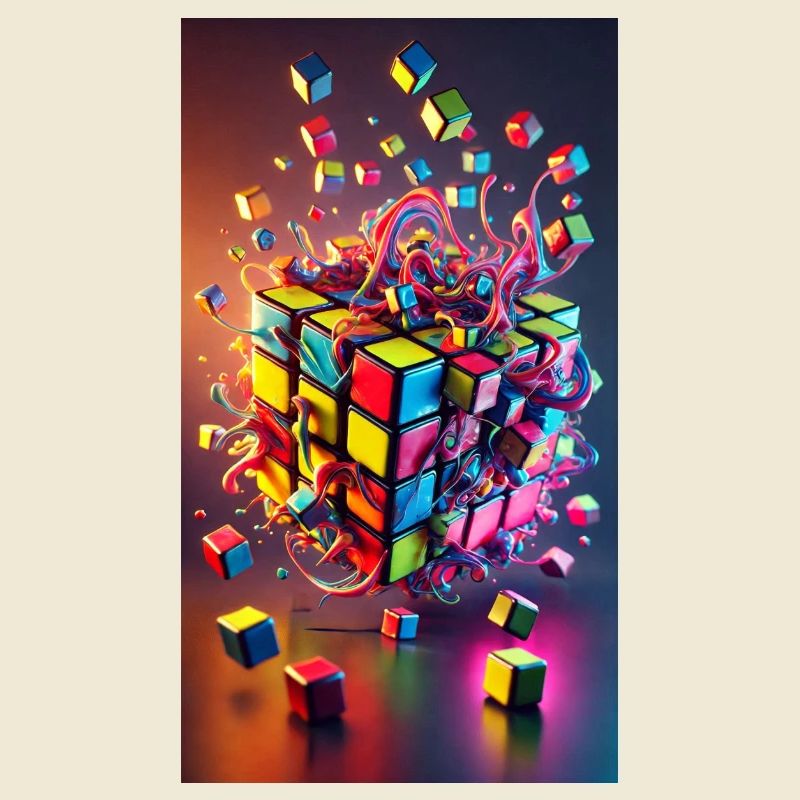 Cube d’explosion de couleur