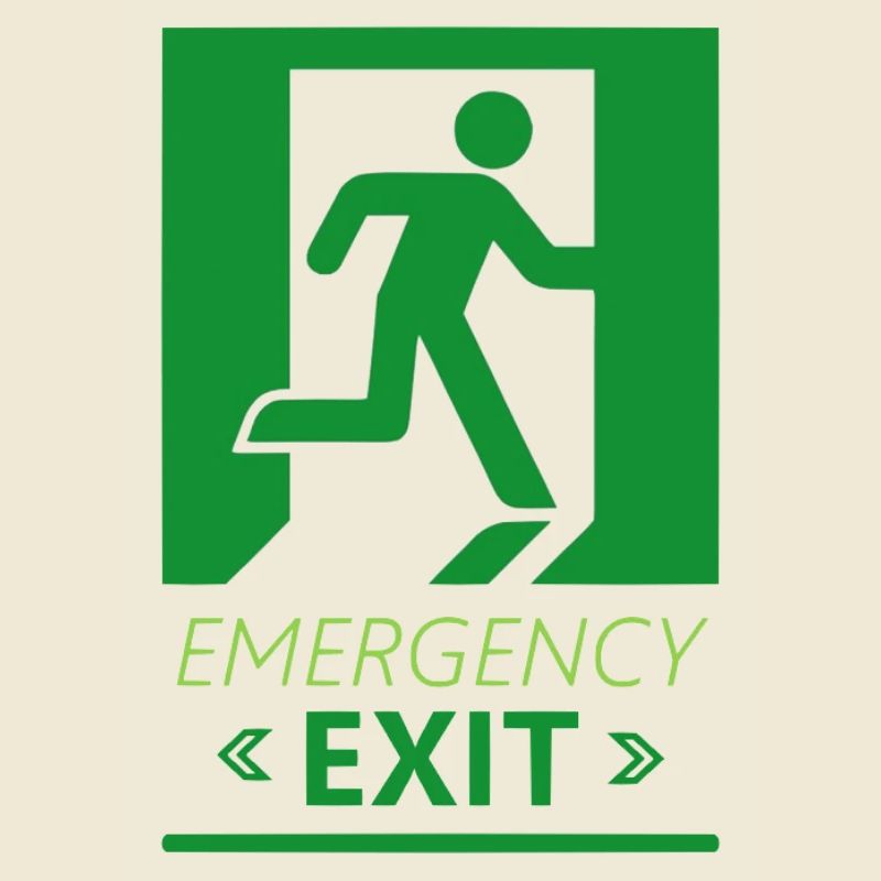 Emergency Exit Basic Green