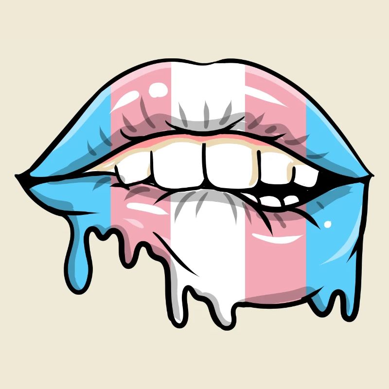 Dripping Transgender Lips Trans Pride