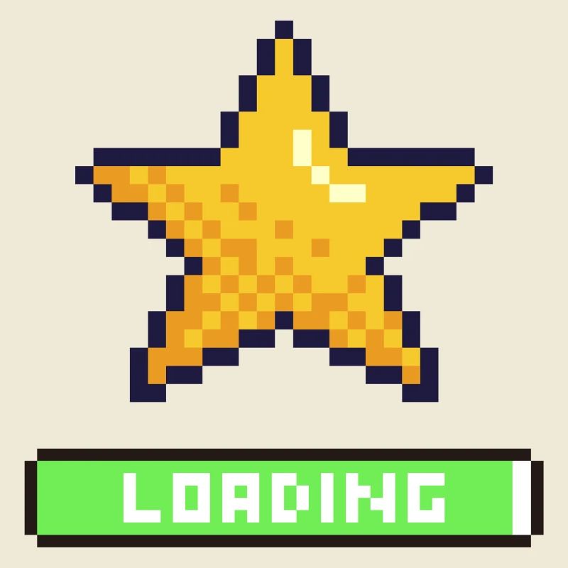 loading pixel étoile