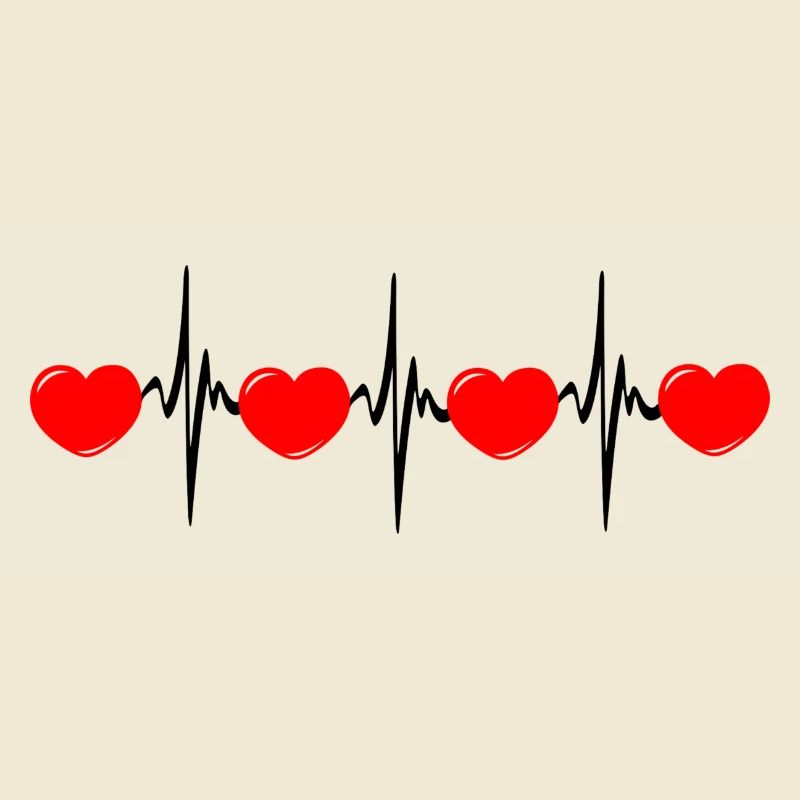 Herzfrequenz hartes rotes Cardio-EKG