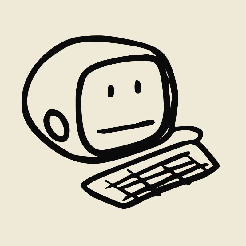 Computer Smiley (Black)
