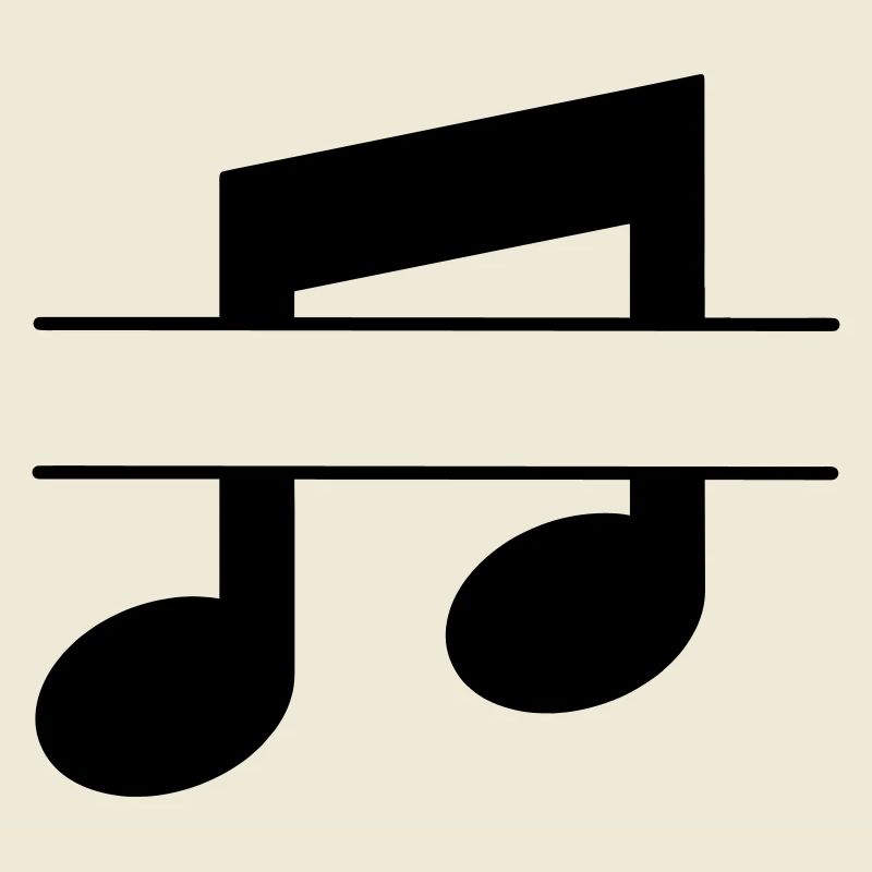 Bannière de texte de note de musique