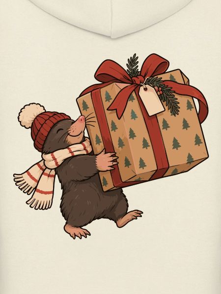 Christmas Mole With Present
