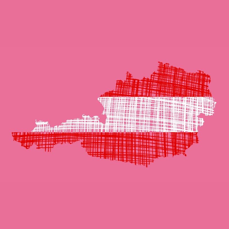 Austria Map Flag Art Austria Doodle
