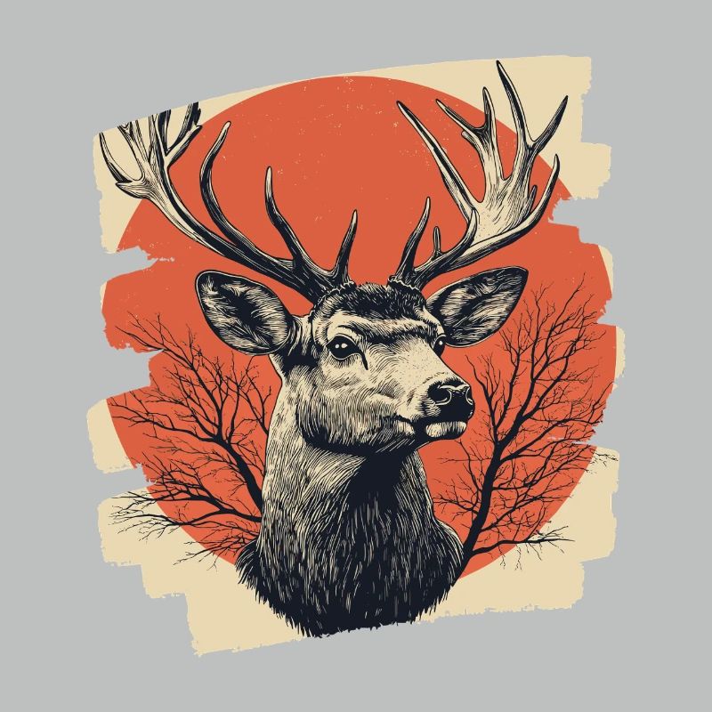 Hirsch mit Geweih