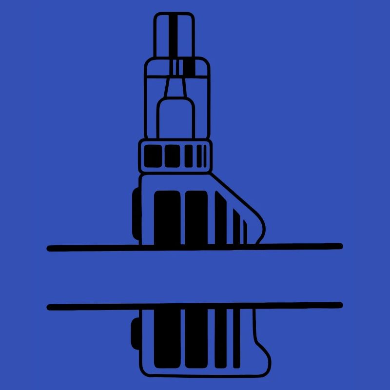 Vape silhouette with text box