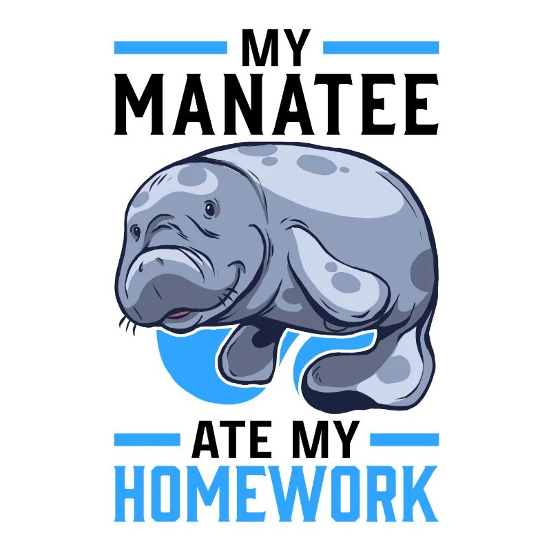 Manatee has eaten homework Manati manatee