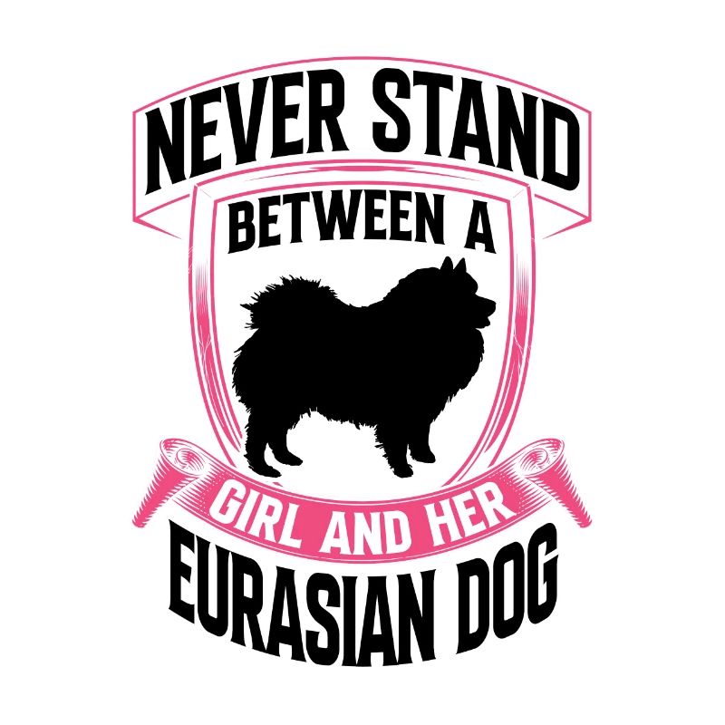 Mädchen und ihr Eurasier Eurasian Spitz
