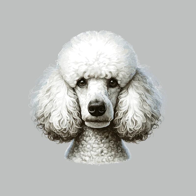 Visage de chien - Caniche