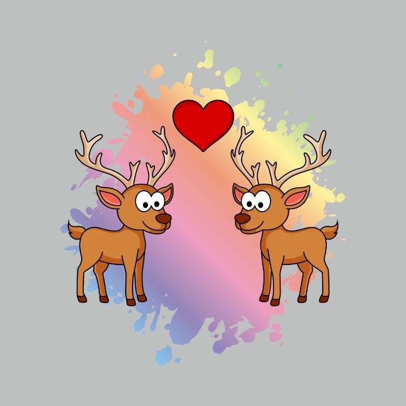 Hirsch Comic Paar Liebe
