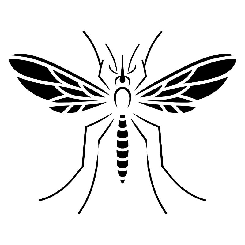 Conception minimaliste de silhouette d’insecte moustique