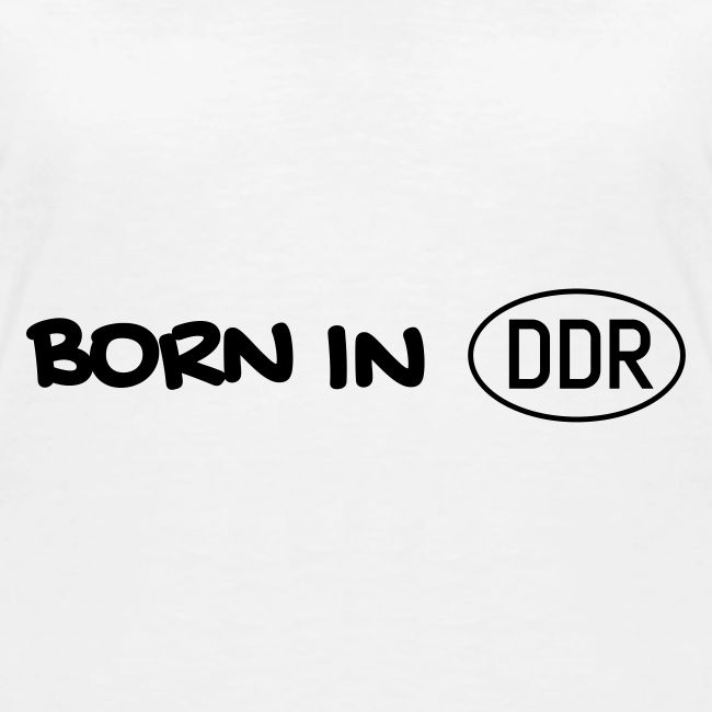 Born in DDR schwarz einzeilig