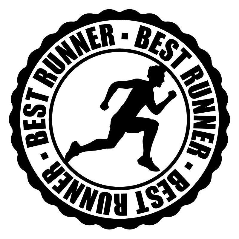 best runner stamp button round circle sport race s