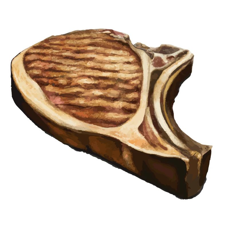 Bistecca di carne di manzo e grigliare T-Bone