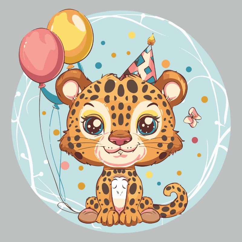 Bébé d’anniversaire léopard