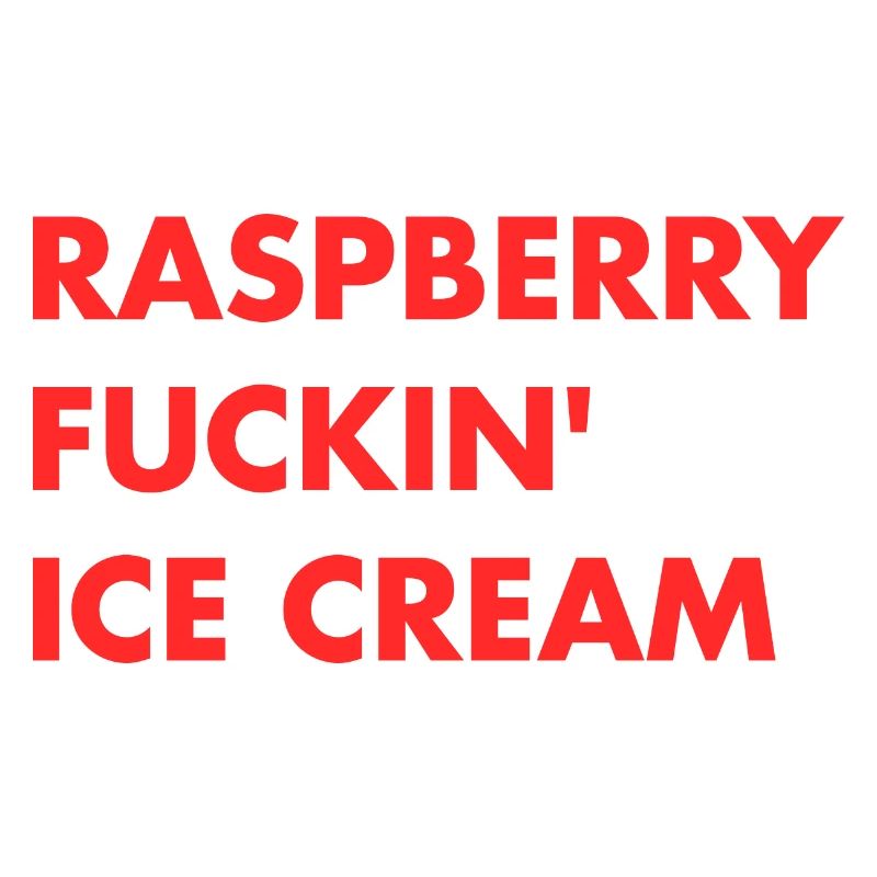 Himbeer Eis - roter Schriftzug
