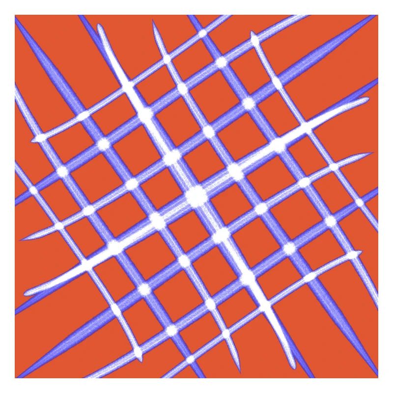 Grid pattern in white and blue