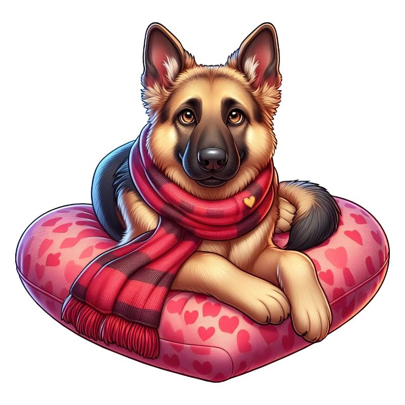 German Shepherd Valentine's Day