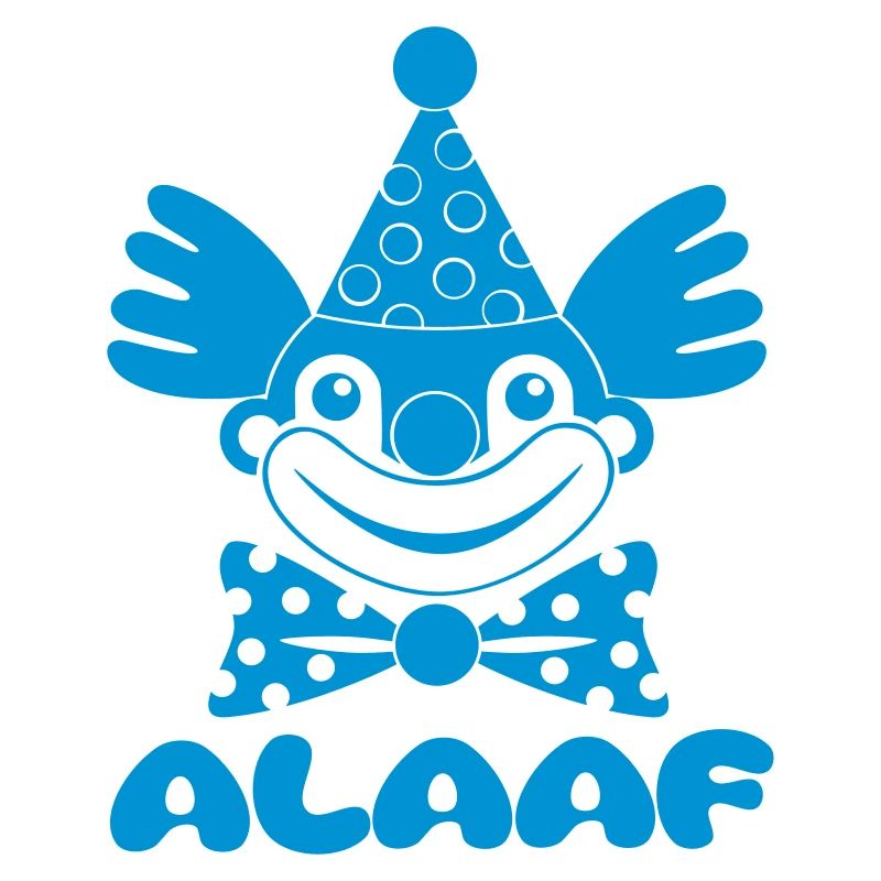 Fasching Karneval Clown ALAAF 1, 2 oder 3 Farben