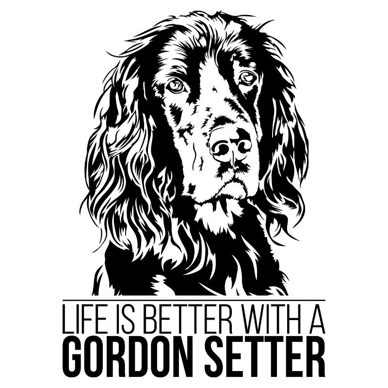 GORDON SETTER life is better Hunde Spruch Wilsigns
