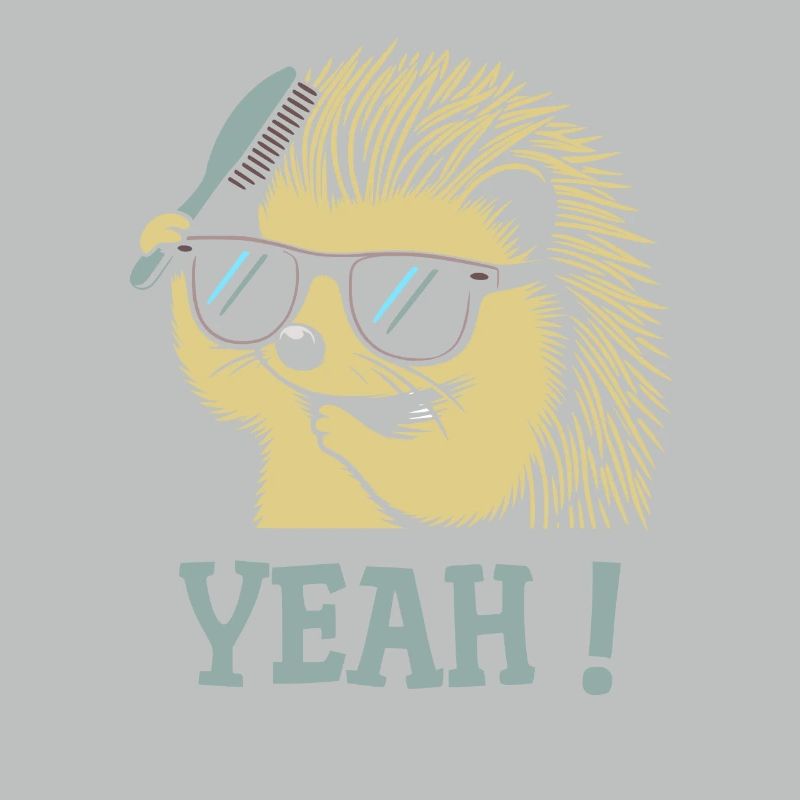 hérisson cool lunettes de soleil brosse