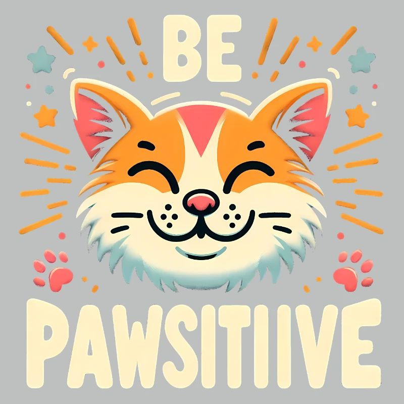 Be pawsitive cute cat
