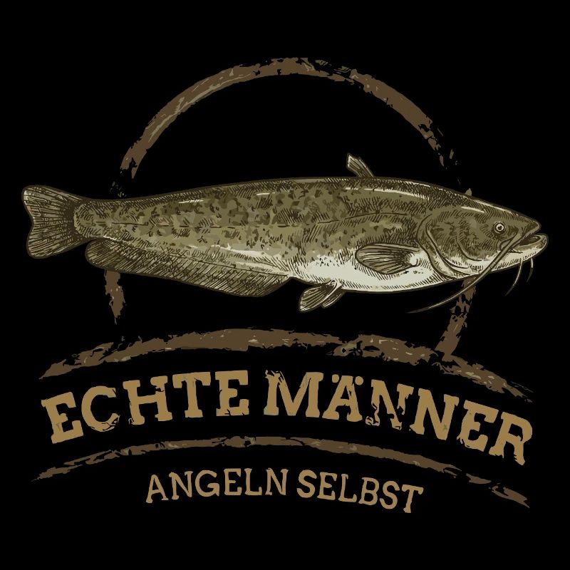 De vrais hommes attrapant du poisson-chat