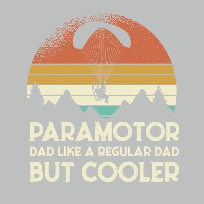 Paramotor Dad Retro Sunset