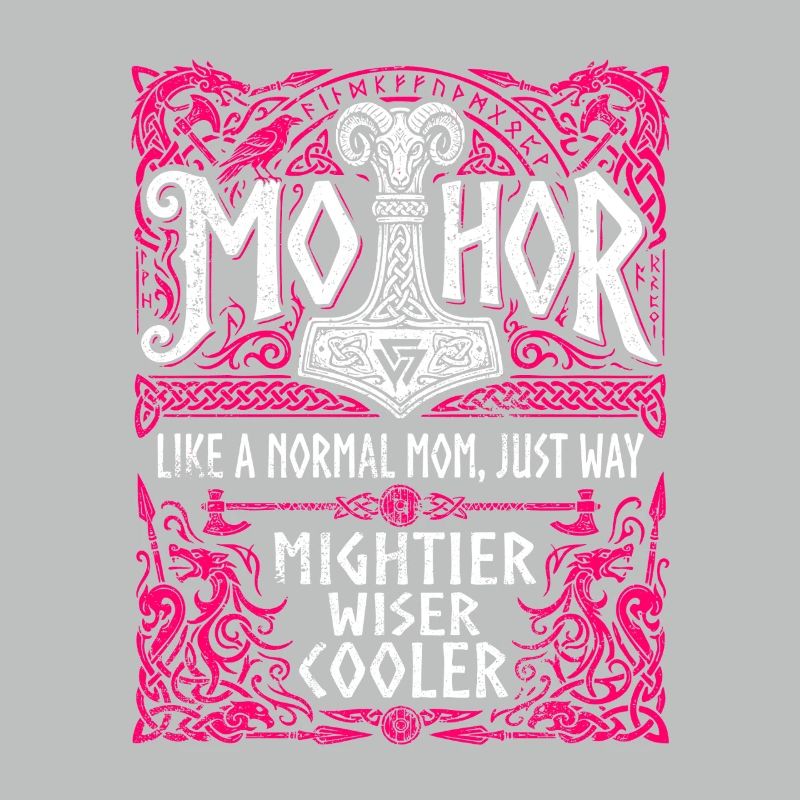 Mothor Wikinger Mutter Thor Hammer Spruch