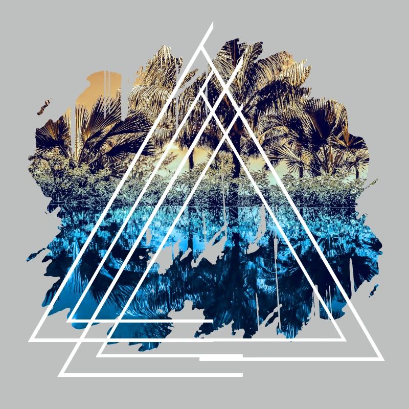 Vacation landscape triangular shape gift