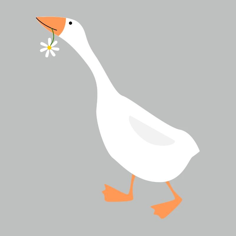 Gänseblümchen lustiges Gans mit Blüte