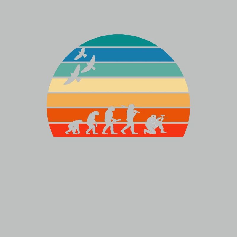retro vintage sunset evolution PAINTBALL