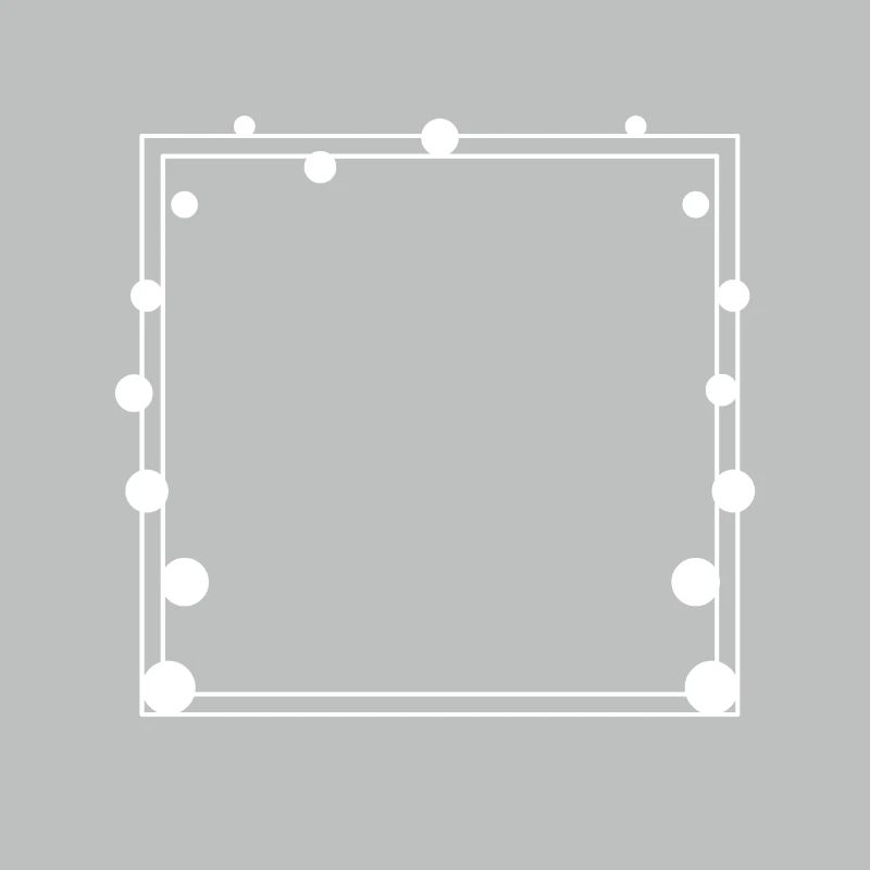 Dotted frame Square white