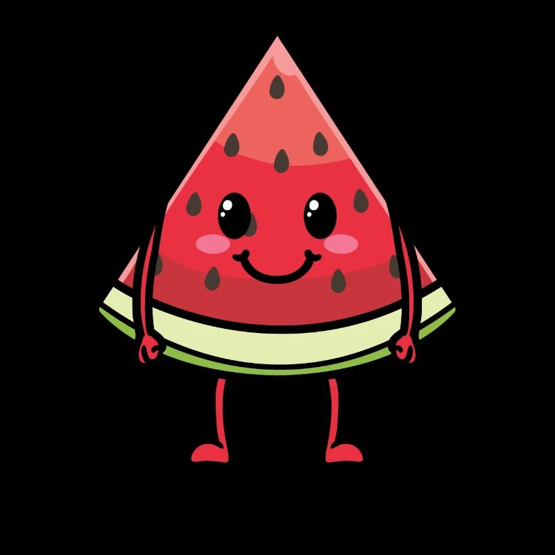 Émoticône de pastèque Melon Fruit Kawaii