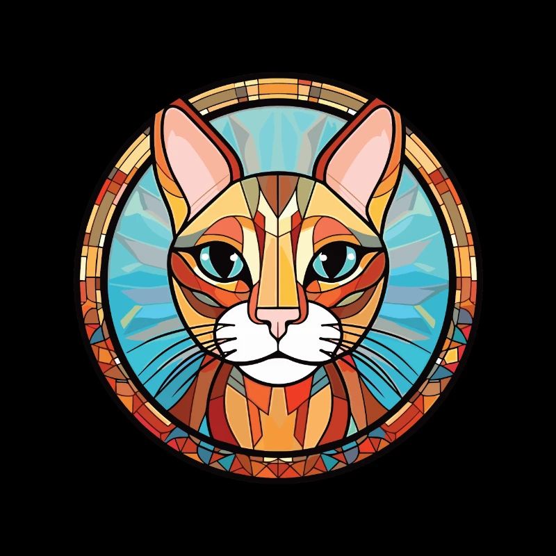 Illustration d’aquarelle colorée de race de chat thaïlandais
