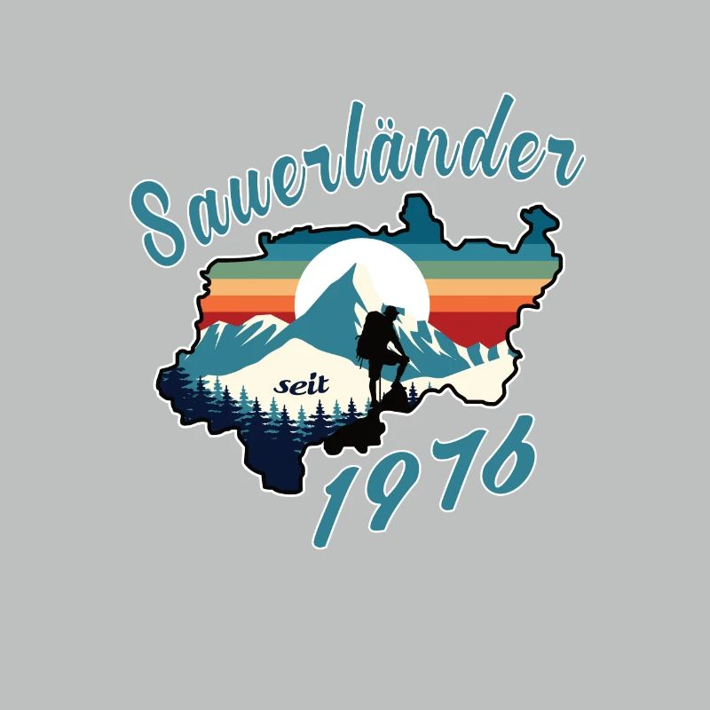 1976 Geburtstag Sauerländer Original Retro Sunset