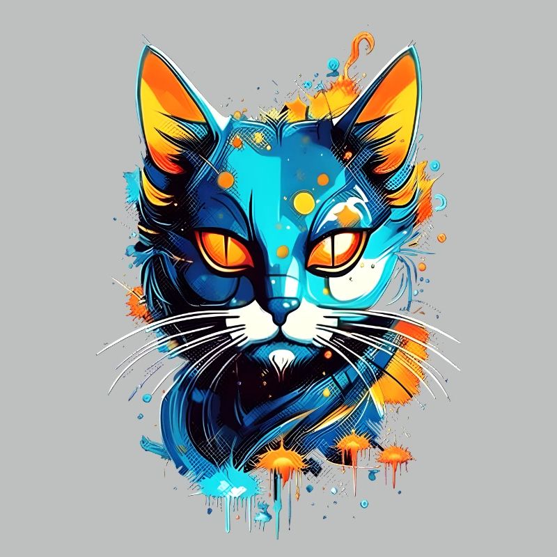 Chat de l’espace coloré