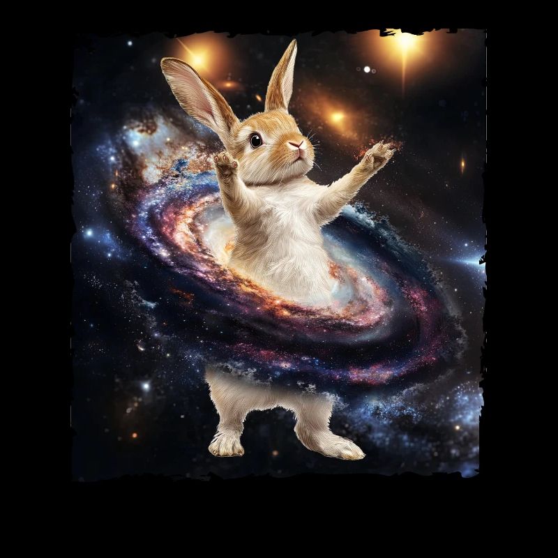 Cute Easter Bunny Galaxy Space Nebula Funny Meme