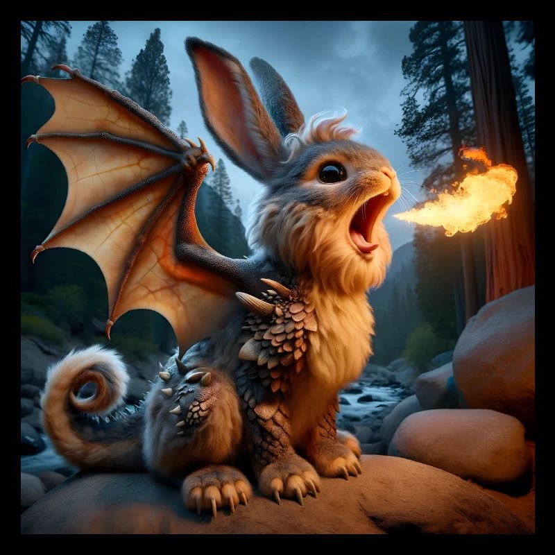 Feuerspeiender Hase Drache #18