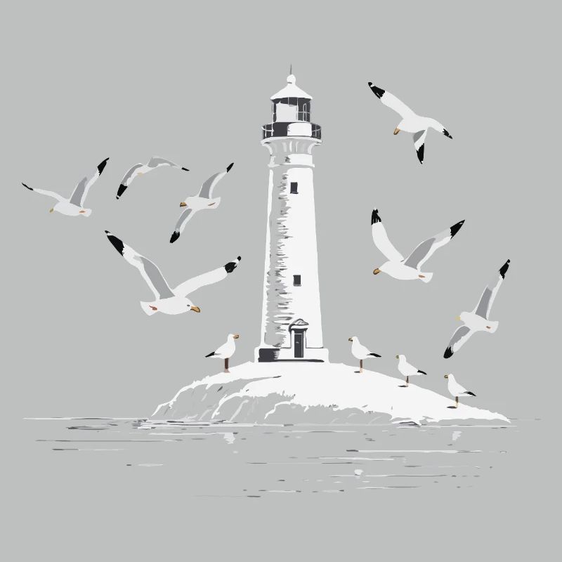 Leuchturm Möwe Hafen Moin Meer SeeLeuchturm Möwe H