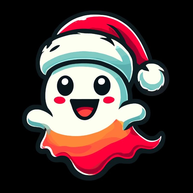 Fantôme de Noël mignon effrayant