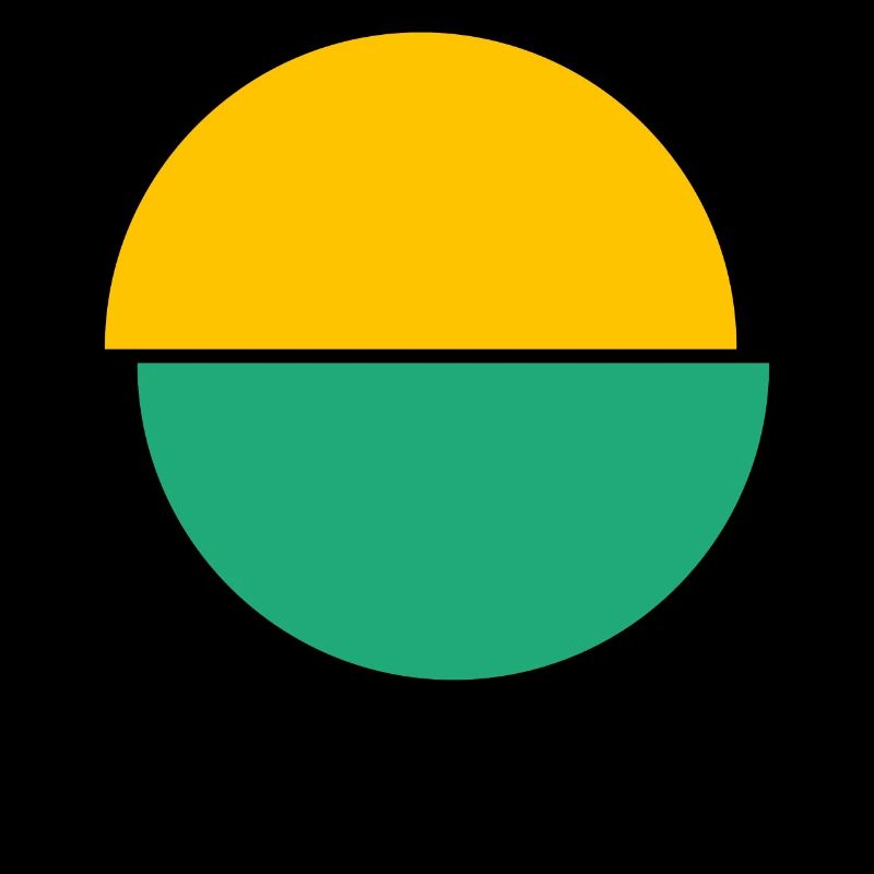 Split Circles Conception Jaune Et Vert