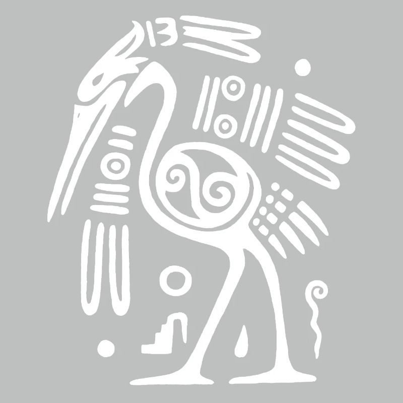 Oiseau totem blanc