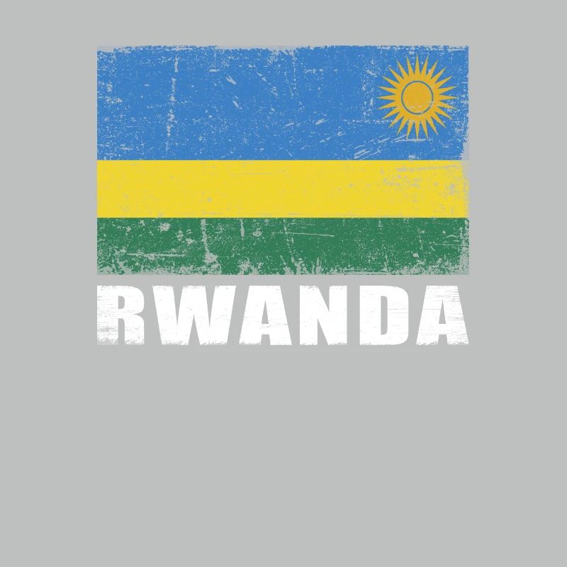 Drapeau du Rwanda Grunge Drapeau du Rwanda