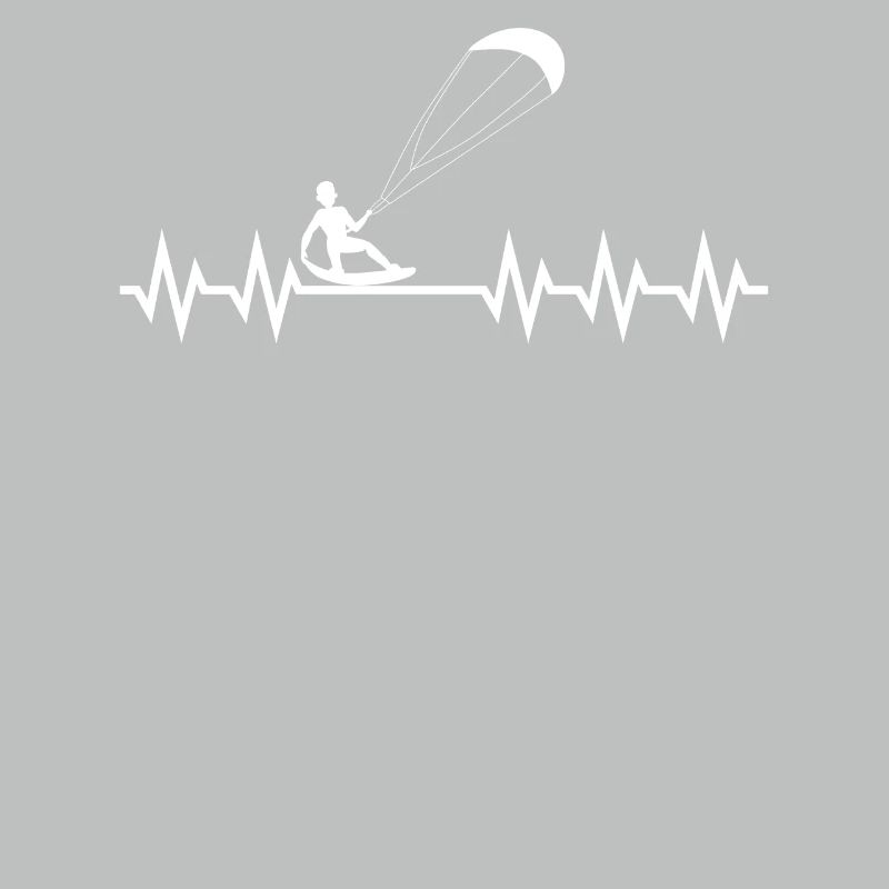 Kite kiting kitesurfing board kiter heart gift