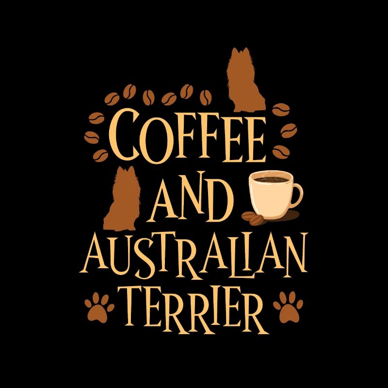 Café et terrier australien